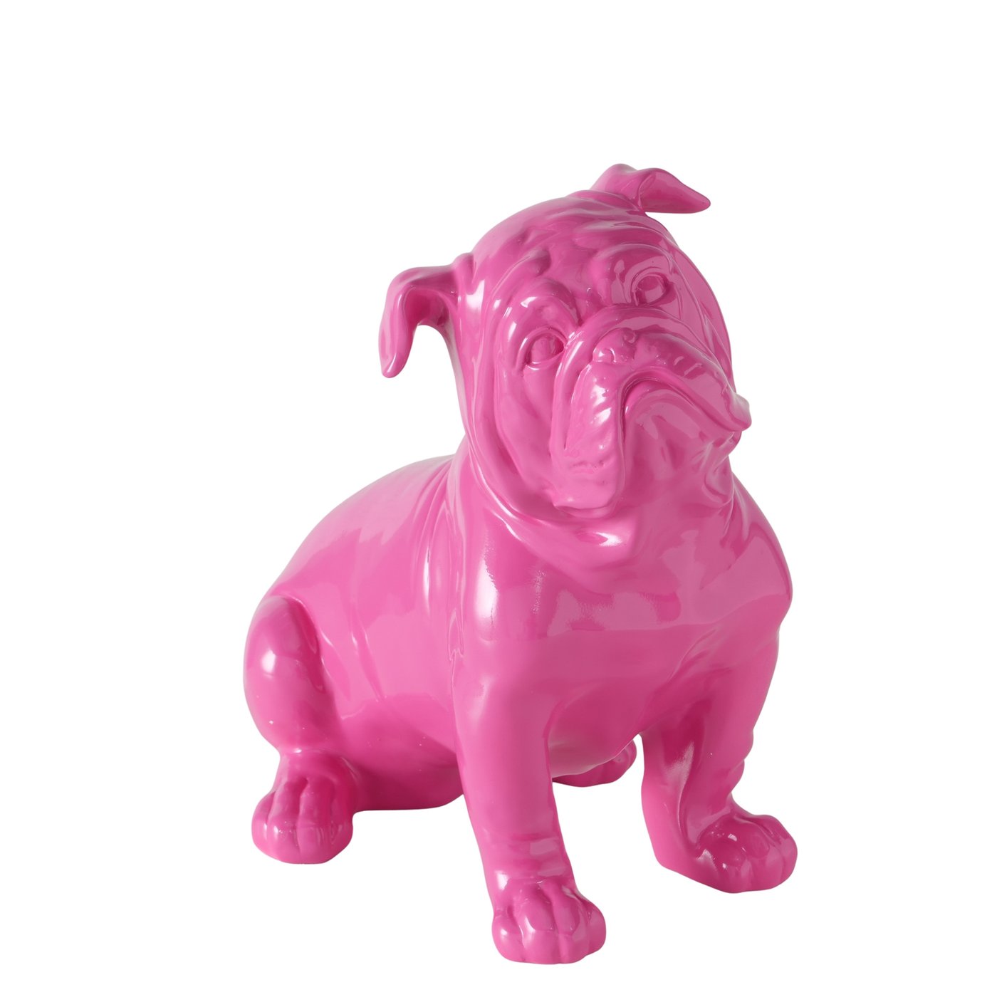 Beeld Bully, H 32 cm, polystone, roze