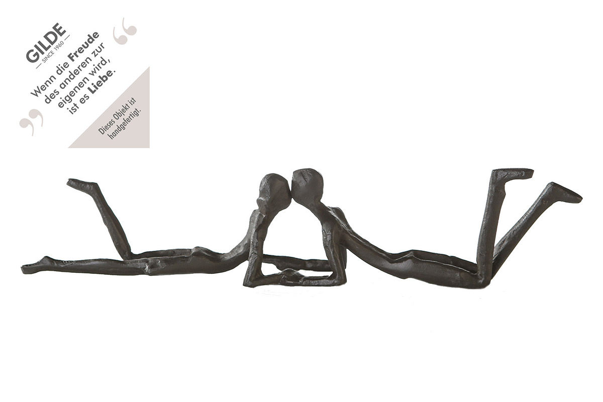 Beeld koppel Loving", Iron, brown