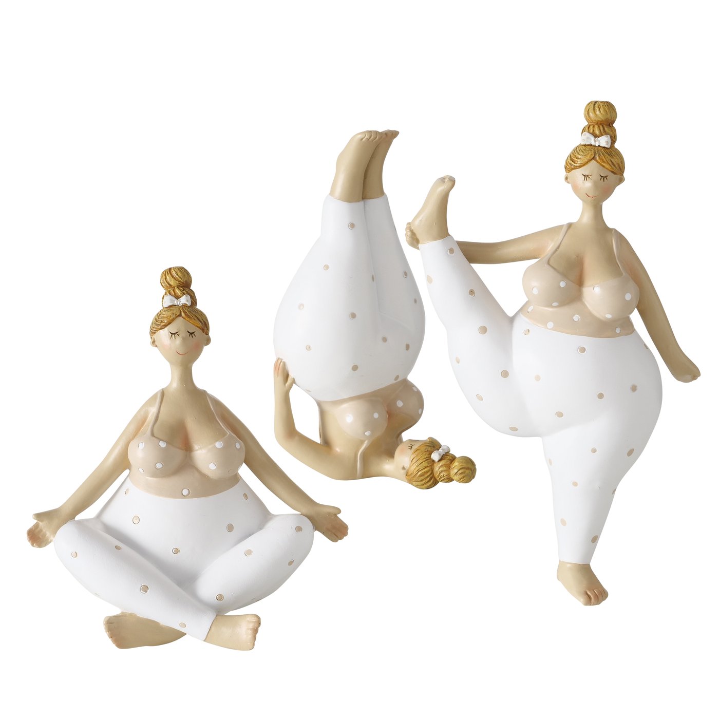 Figuur Yoga 3 soorten beige/wit