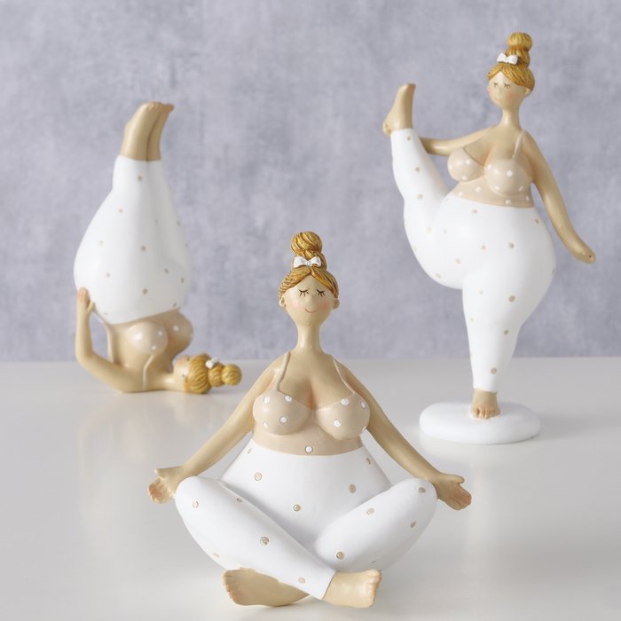 Figuur Yoga 3 soorten beige/wit - Afbeelding 2