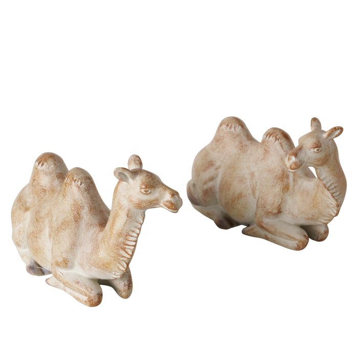 Figuur Camel 2 soorten H9,5cm beige