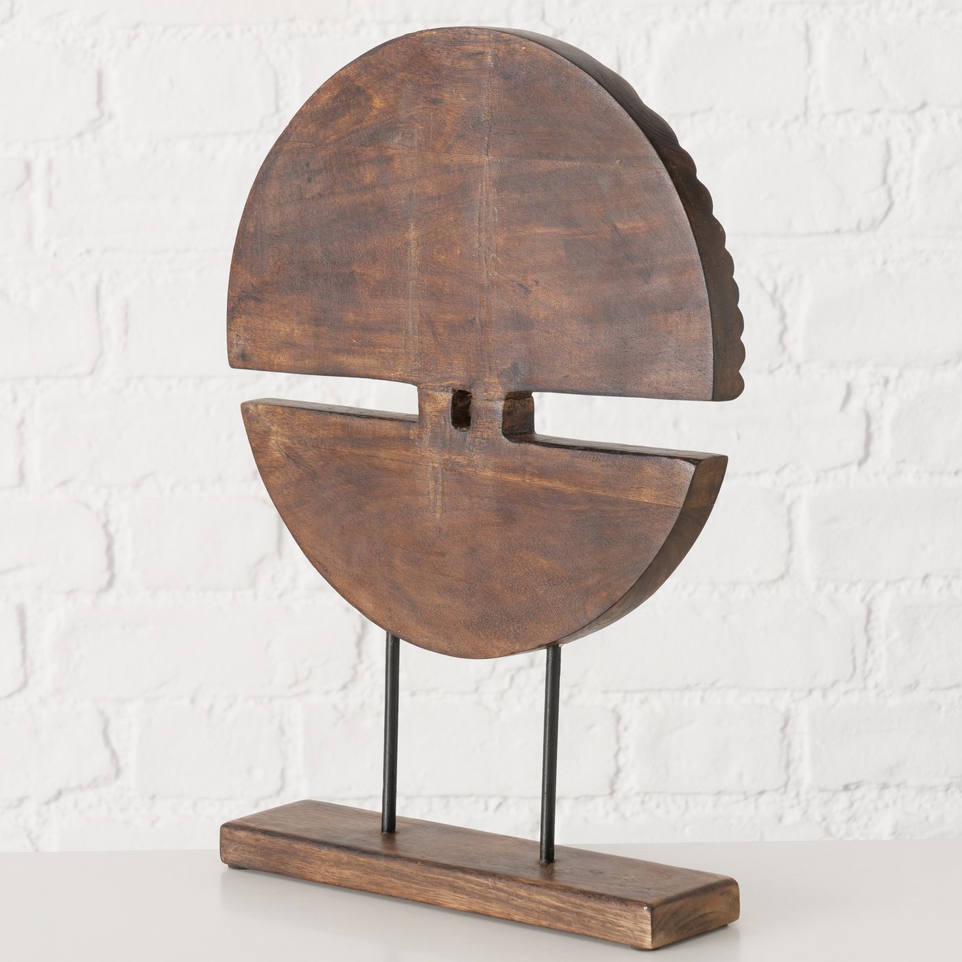 Decoratiestandaard rond | mangohout | H40,5cm - Afbeelding 3