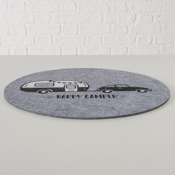 Placemat Camper 2 soorten D38cm grijs - Afbeelding 4