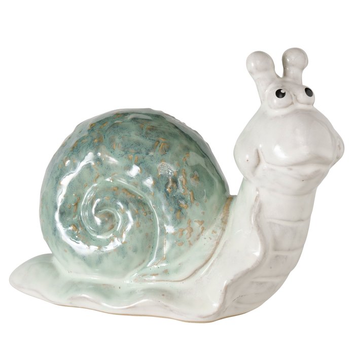 Figuur Steffo slak H14,8cm groen