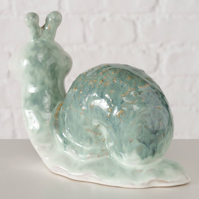 Figuur Steffo slak H14,8cm groen - Afbeelding 3