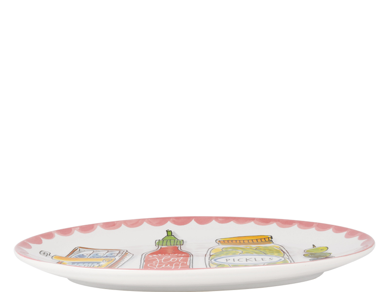 ED: OVAAL BORD 27 CM FOOD ICONS - Afbeelding 2