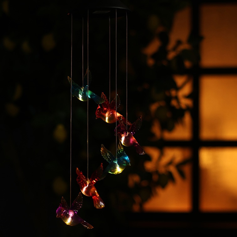 Hanger Mobile Solar LED kolibrie veelkleurig - Afbeelding 2