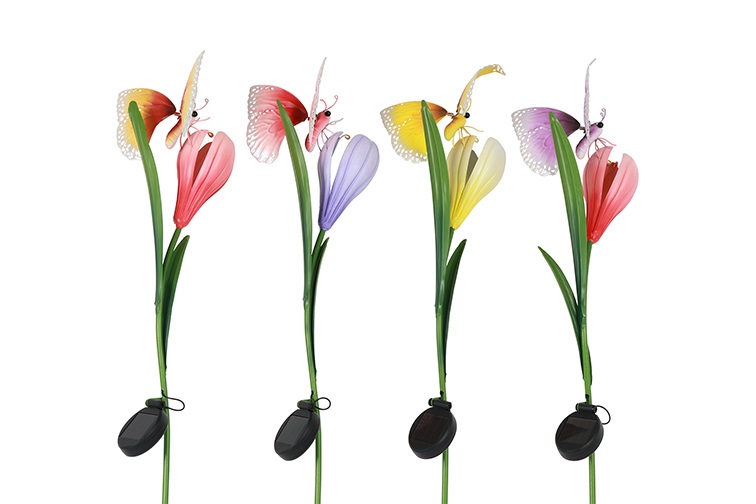 Solar op stok Crocus butterfly 4 soorten veelkleurig