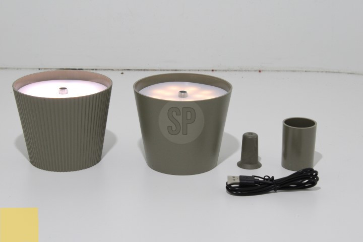 FLESSEN LAMP 10X8CM TAUPE 2 soorten - Afbeelding 2