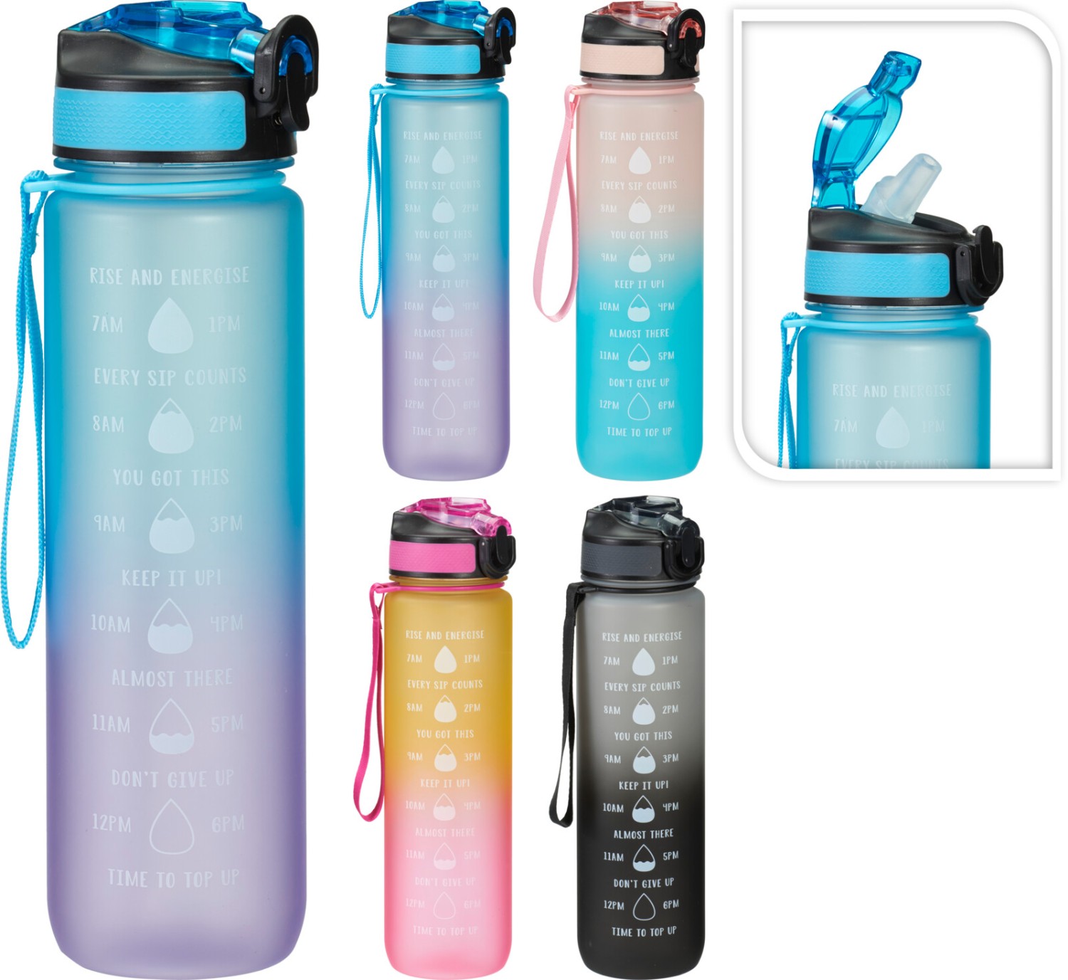 SPORTFLES AS 1000ML 4 soorten KLEUR