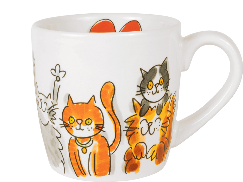 DIER: CAPPUCCINO BEKER 0,5L CATS MIX