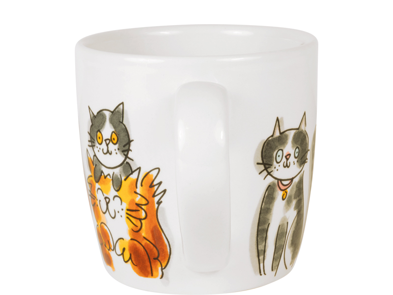 DIER: CAPPUCCINO BEKER 0,5L CATS MIX - Afbeelding 4