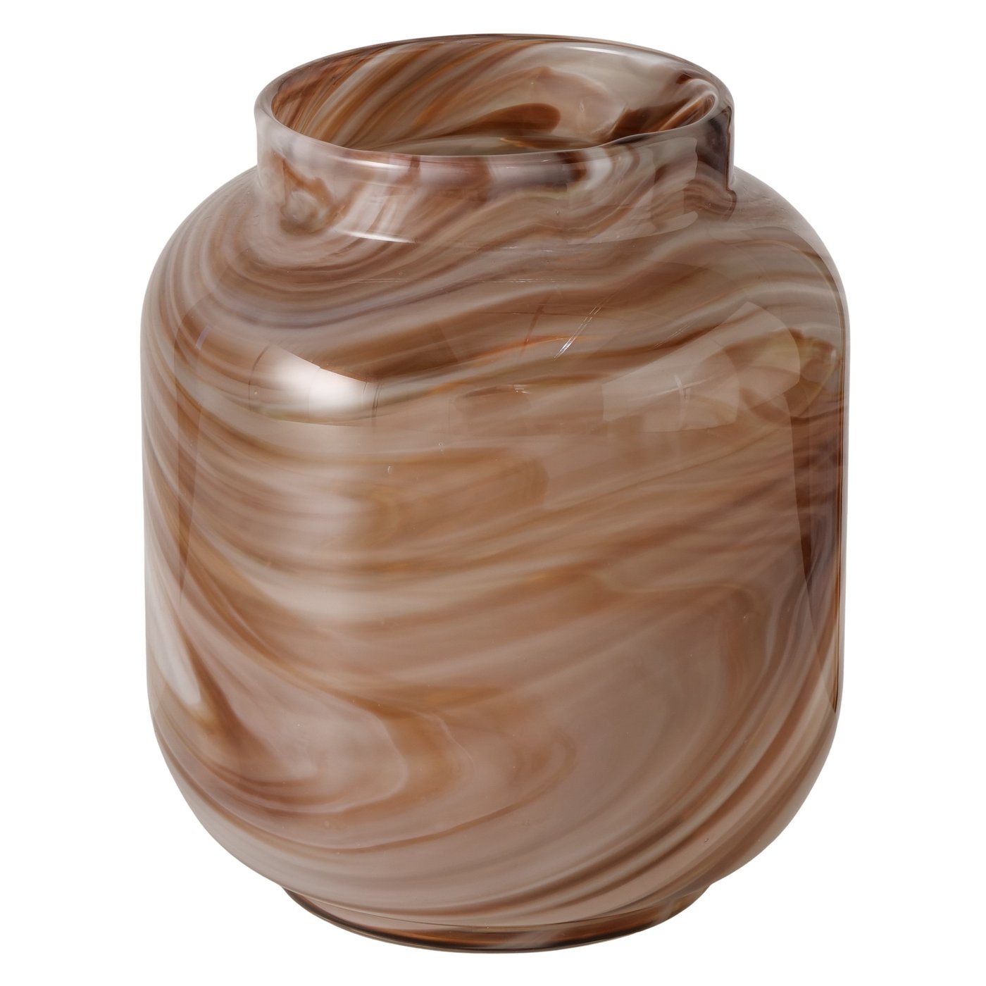 Vaas Marblo, H 17,5 cm, massief gekleurd glas, marmerlook, meerkleurig