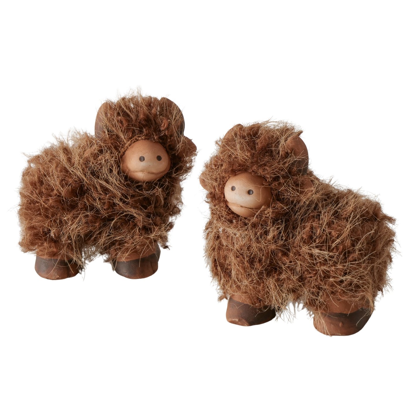 Beeldje Buffy, 2 soorten, buffel, H7cm, bruin