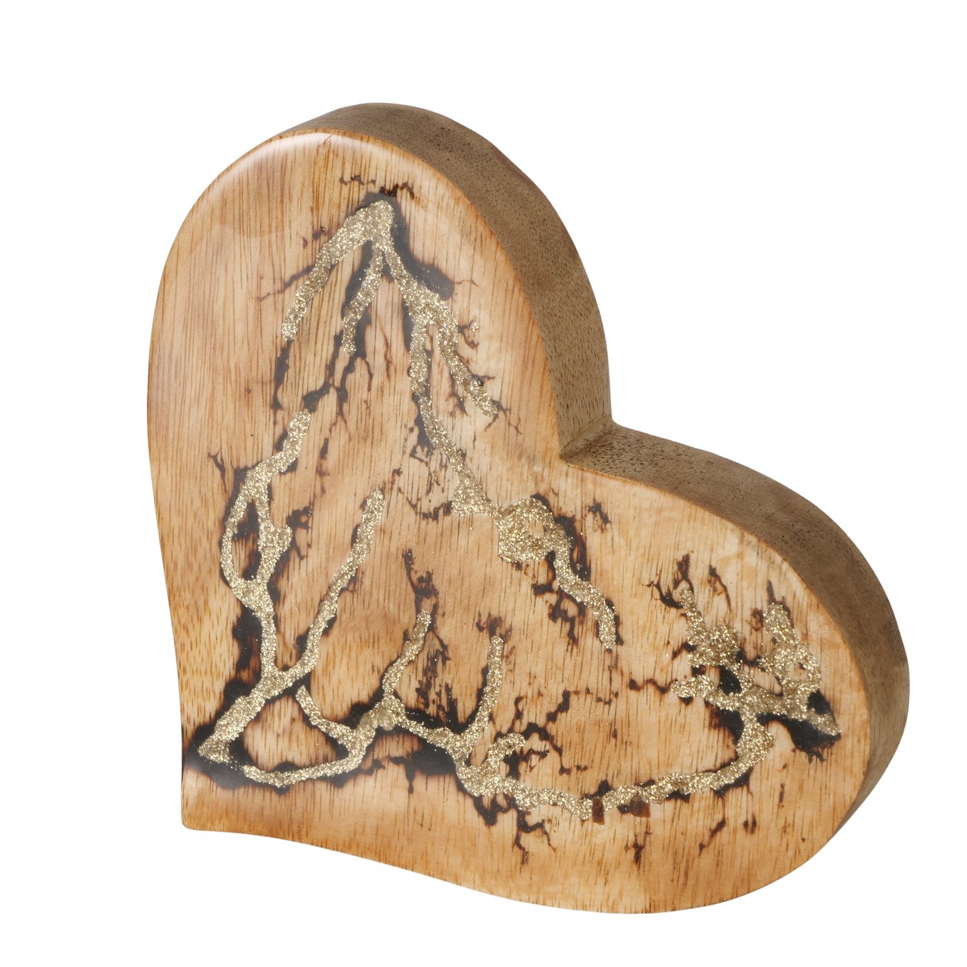Decoratief object Parina, hart, H 16,70 cm, mango