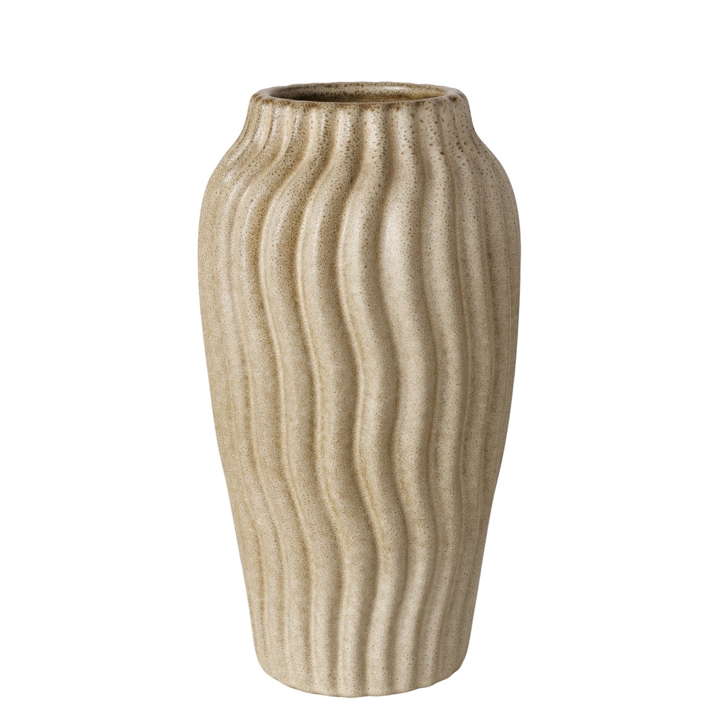 Vaas Olas, H 17,5 cm mat aardewerk