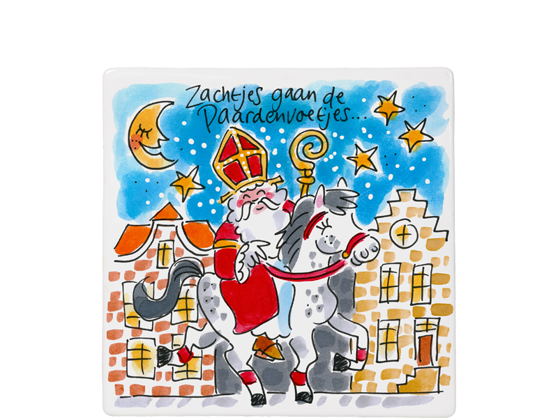 SINT 2026: TEGEL 13 CM SINT OP PAD